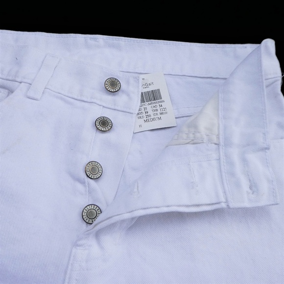John Galt White Denim Jean Shorts High Waist Button Fly M - Picture 3 of 5